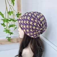 [애슬릿] 여성 장미 패턴 여름 얇은 실내 일 비니 모자