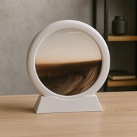 모래멍 샌드 아트 액자 화이트 모래시계형액자