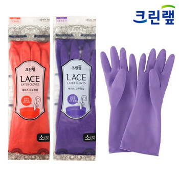 레이스 고무장갑 소_(S)_코랄 바이올렛