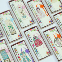한국전통문양 책갈피 볼펜 4종 세트 기념품 외국인선물