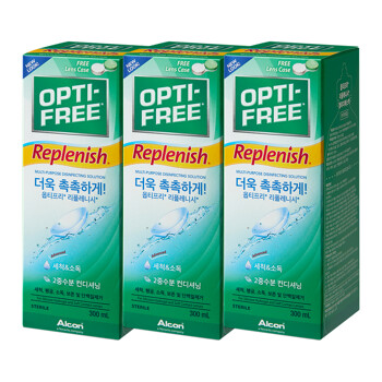 [알콘] 옵티프리 렌즈세척액 리플레니시 300mlx3개