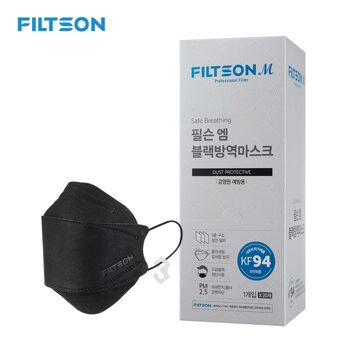 [FILTSON] 필슨엠 블랙 방역마스크(도트타입) KF94 대형 20매입 개별포장